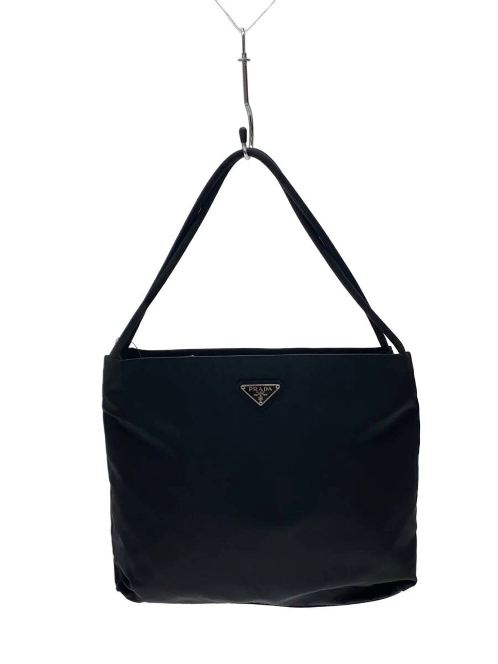Prada Tessuto Saffiano Leather Shoulder Bag Black